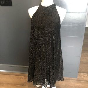 Zara TRF NWT sz XL black/Gold dress